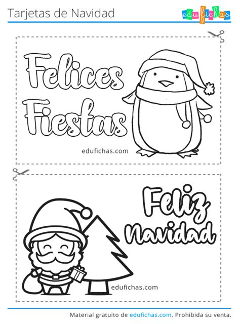 Tarjetas De Navidad Imprimir Postales De Navidad Para Niños