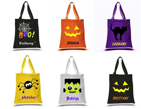Personalized Halloween Trick Or Treat Bag Happy Halloween Etsy