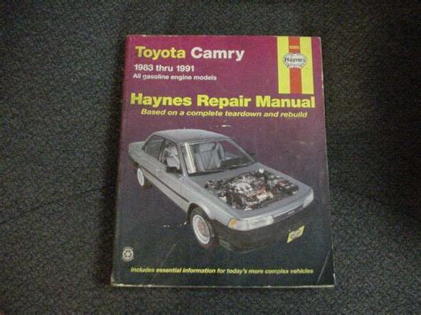 Buy 1983 1991 Haynes Repair Manual Toyota Camry 92005 In Hickory