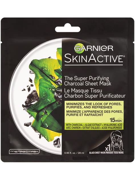Super Purifying Charcoal Sheet Face Mask Garnier Skinactive
