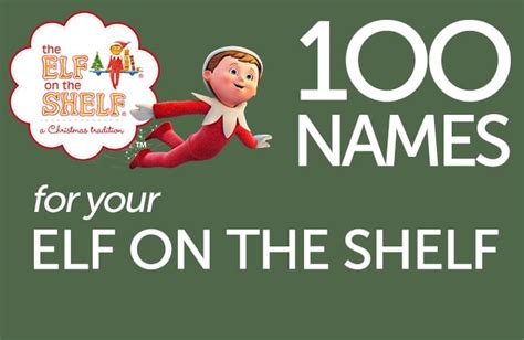 100 Elf On The Shelf Names Elf Name Ideas Printable