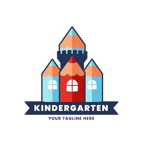 Free Vector Hand Drawn Kindergarten Logo Template