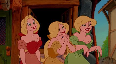 Les Triplées Les Bimbettes Personnages Dans “la Belle Et La Bête” Disney Planet