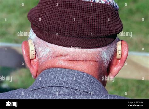 Man Wearing Hearing Aid Hi Res Stock Photography And Images Alamy