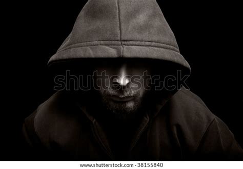 Scary Evil Man Hood Darkness Stock Photo Edit Now 38155840