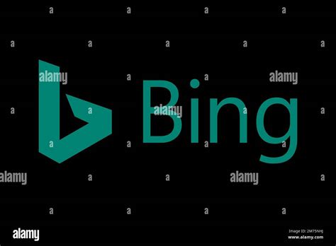 Bing Maps Logo Black Background Stock Photo Alamy