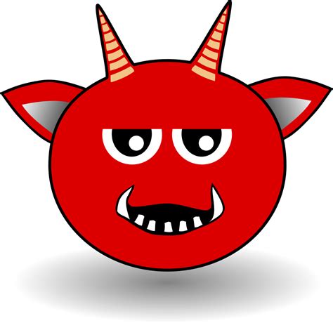 Onlinelabels Clip Art Little Red Devil Head Cartoon