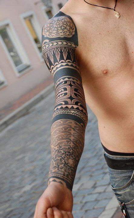 Artistic Sleeve Tattoo For Men Godfather Style