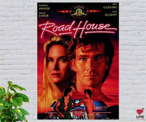Roadhouse Movie Poster 1989 Patrick Swayze Kelly Lynch Action Movie Film Photo Print Poster Or