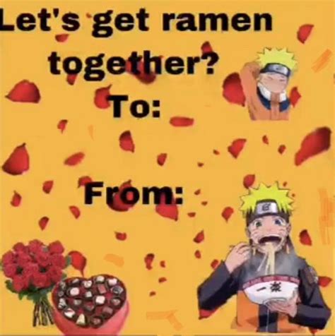 Naruto Anime Valentines Day Card Funny Valentines Cards Valentines