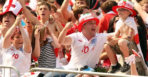 Following southgate's march to euro 2021 glory! 12 throwback pictures show how England football fans ...