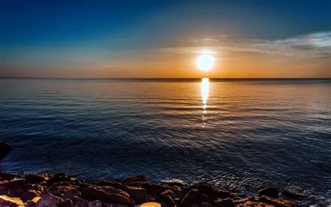 Water Sunrise Ocean Nature Rocks Hdr Photography Sea Clear