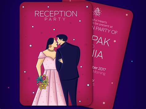 Download, print or send online with rsvp for free. Wedding Reception Invitation by SCD Balaji on Dribbble