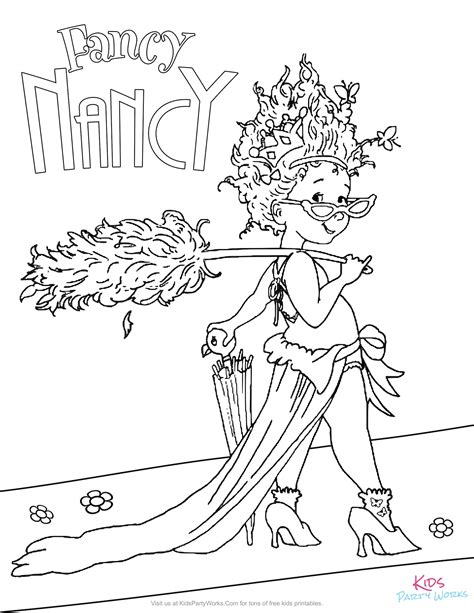 Have Fun Coloring This Free Fancy Nancy Coloring Page For Kids From The