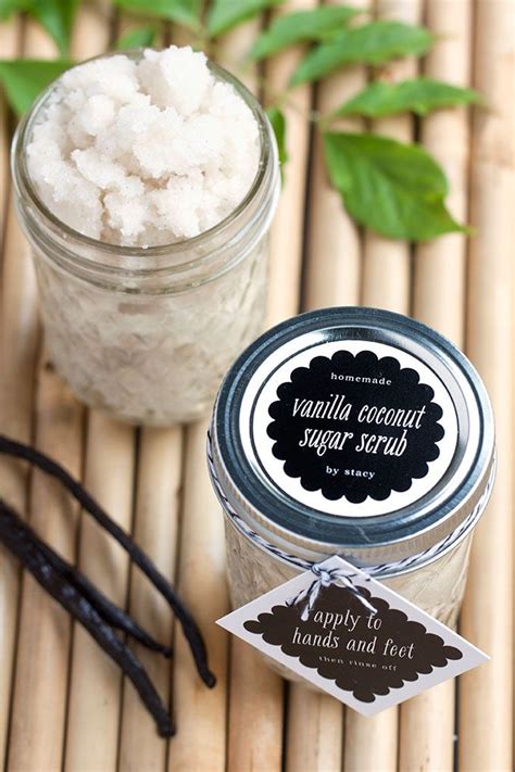 Homemade Vanilla Coconut Sugar Scrub With Luxe Tags And Labels From