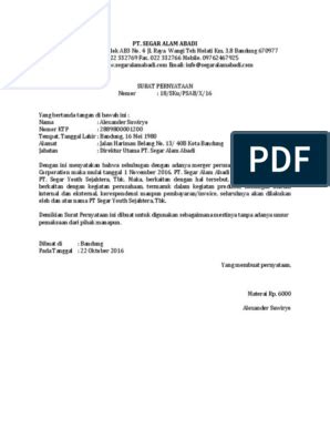 Mulai dari contoh surat pernyataan diri sendiri, contoh surat pernyataan dari orang tua, contoh surat pernyataan wakil kepsek bidang kesiswaan yang membuat pernyataan sama seperti contoh surat pernyataan lainnya, contoh surat pernyataan menjalankan usaha berisi tentang. Contoh Surat Pemberitahuan Kenaikan Gaji Karyawan Swasta - Bagikan Contoh