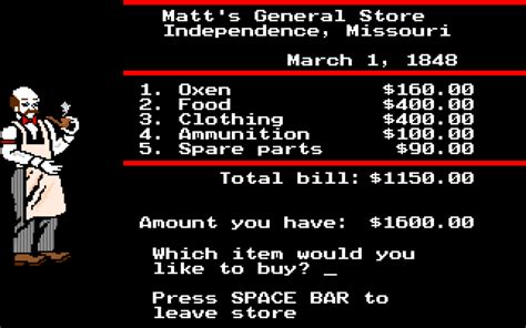 Is a timed game to make you think about your journey and all details you can stop and store game and pickup where you left off in game. 9 myths you learned from playing Oregon Trail - Vox