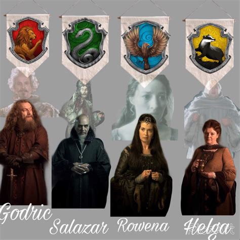 Hogwarts Founders And House Ghosts Harry Potter Amino