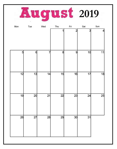 Print Free Vertical Calendar Month Calendar Printable