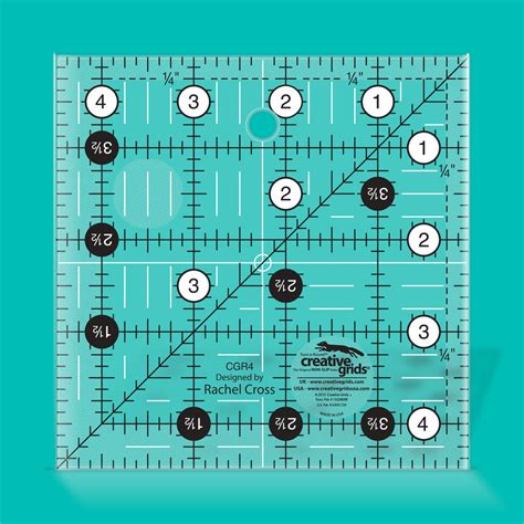 Creative Grids Quilt Ruler 4 12 Inch Square Kate Quilts