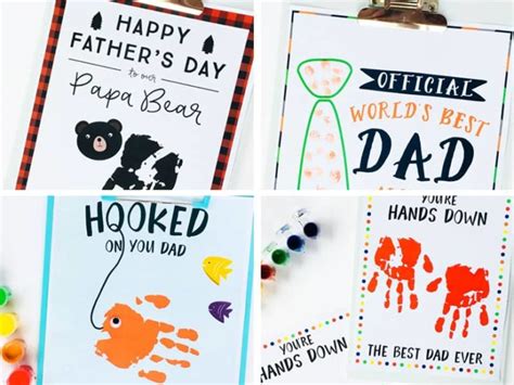 4 Fathers Day Handprint Ideas With Free Printables Fun Loving Families