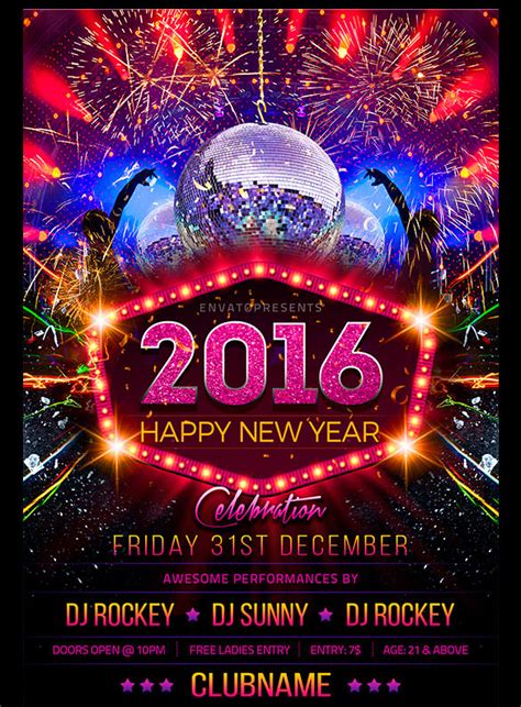 22 New Year Flyer Templates Psd Eps Indesign Word Free