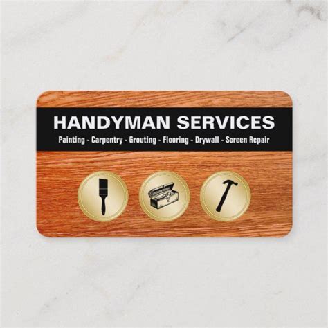 Handyman Business Cards Handyman Business Handyman