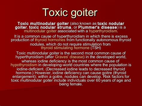 Toxic Goiter Liberal Dictionary