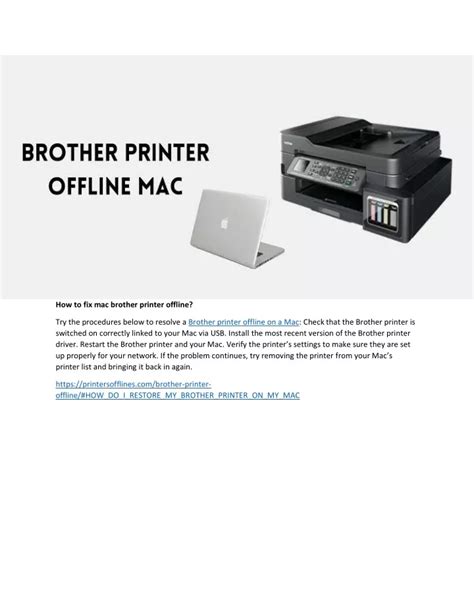 Ppt How To Fix Mac Brother Printer Offline Powerpoint Presentation