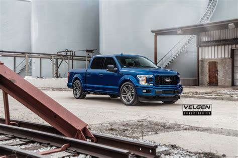 Ford F150 Lowered On Velgen Forged Truck Series Brushed Titanium 22x10