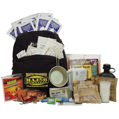 This 72 hour emergency food supply kit contains a variety of healthy and delicious meals and drinks that can be ready to eat in minutes by just adding great deal: Deluxe Single Person 72 - hour Supply Emergency Kit with ...
