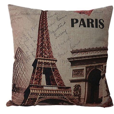Dolphineshow Accent Cotton Linen Square Pillow Covers With Zippers