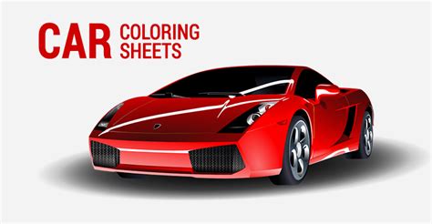 10 Car Coloring Sheets Sports Muscle Racing Cars And More All Esl