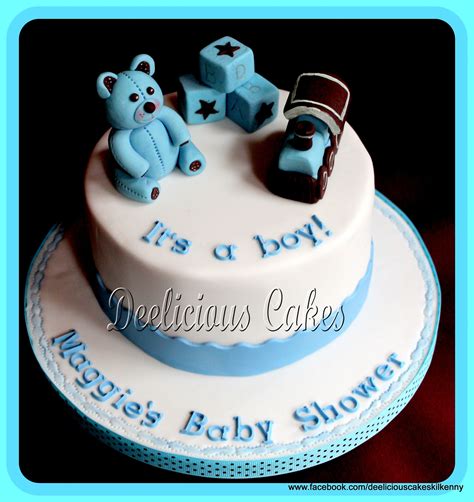 Baby Shower Cake With Teddy