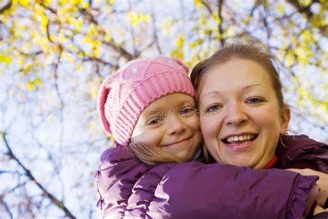 Happy Mother With Her Daughter Stock Image Image Of Nature Outside