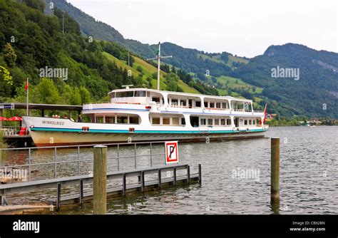 A Tourist Cruise Ship On Lake Lucerne Switzerland Stock Photo Alamy