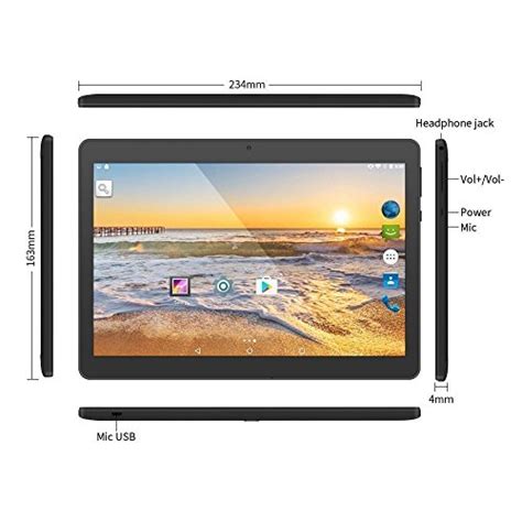 Android 70 Nougat Tablet 10 Pulgadas Con Ranuras Para Tarjetas Dual