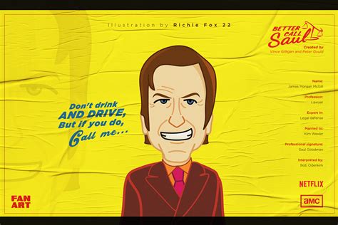 Fan Art Cartoon Of Better Call Saul On Behance