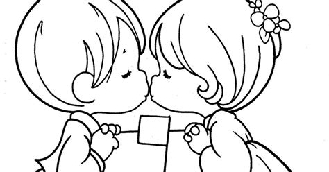 Couple Kissing Free Precious Moments Coloring Pages Coloring Pages