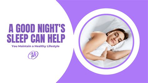 good night s sleep can help you maintain a healthy lifestyle personalized health coaching for