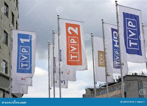 Flags Of Channels Polish Television Editorial Image Image Of Glass