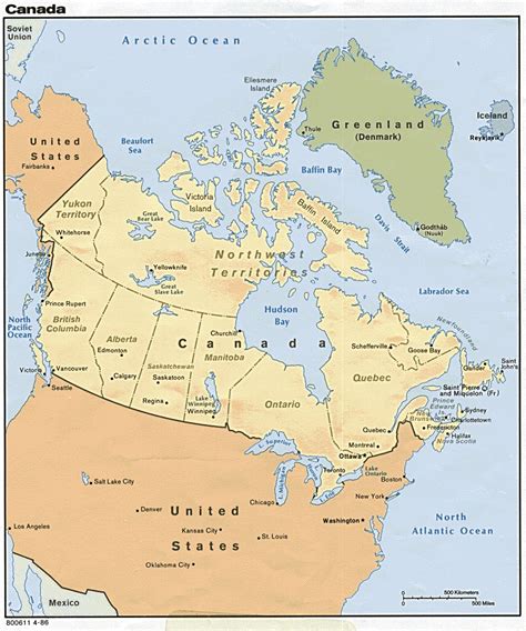 Map Of Canada Official Map Of Canada Northern America Americas