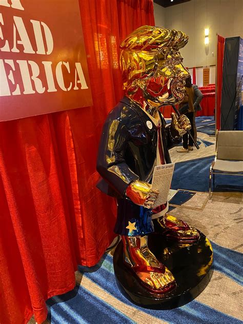 golden trump statue turns heads at cpac cnn politics