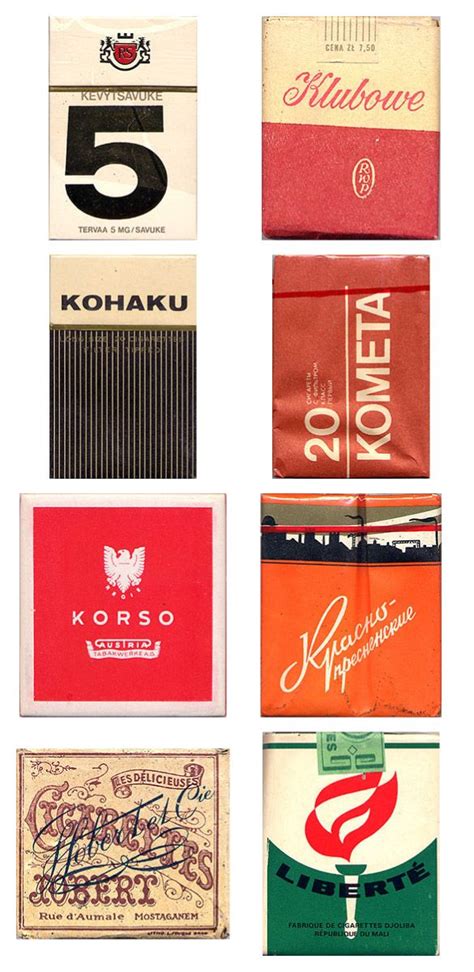 Like a pack of cigarettes that can be used or turned. Vintage Cigarette Pack Designs (20 pics)
