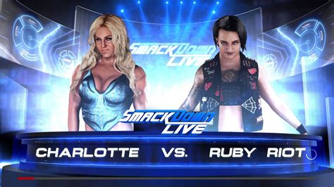 Charlotte Flair Vs Ruby Riot Wwe Smackdown Live Youtube