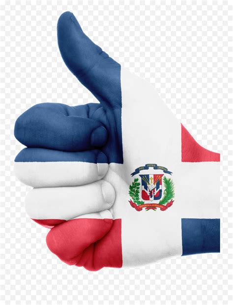 Dominican Republic Flag Hand National Fingers Dominican Republic Flag Hand Emojidominican