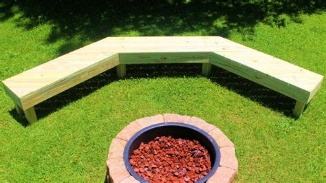 How To Build A Fire Pit Bench Simple Diy Youtube