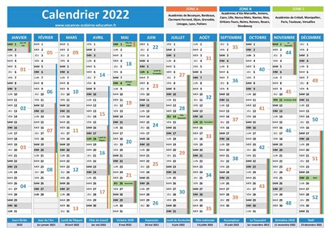 Numéro De Semaine 2022 2023 Liste Dates Calendrier