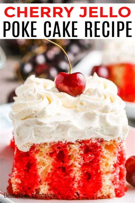 Cherry Poke Cake Recipe Easy Cherry Jello Poke Cake