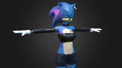 Sonic Character Female Version Buy Royalty Free D Model By Vk Venkat Cdee Sketchfab